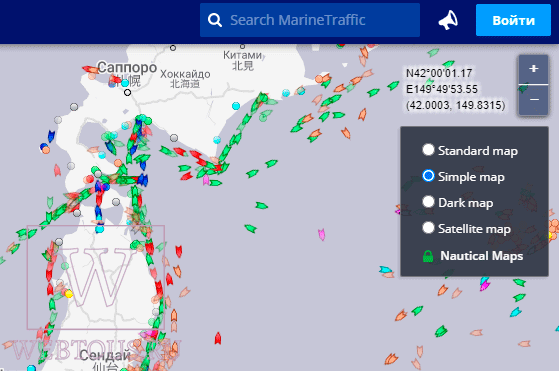 MarineTraffic — онлайн отслеживание судна в режиме реального времени