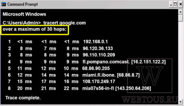 Команда TRACERT: что это, отличие от PING, как пользоваться?